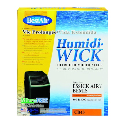 Rps BestAir Humidifier Wick 1 pk For Fits for Essickair/Bemis/ Aircare CB43